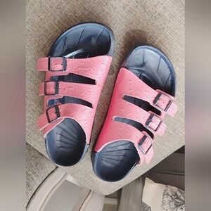 Women's pink glittery Birkenstocks